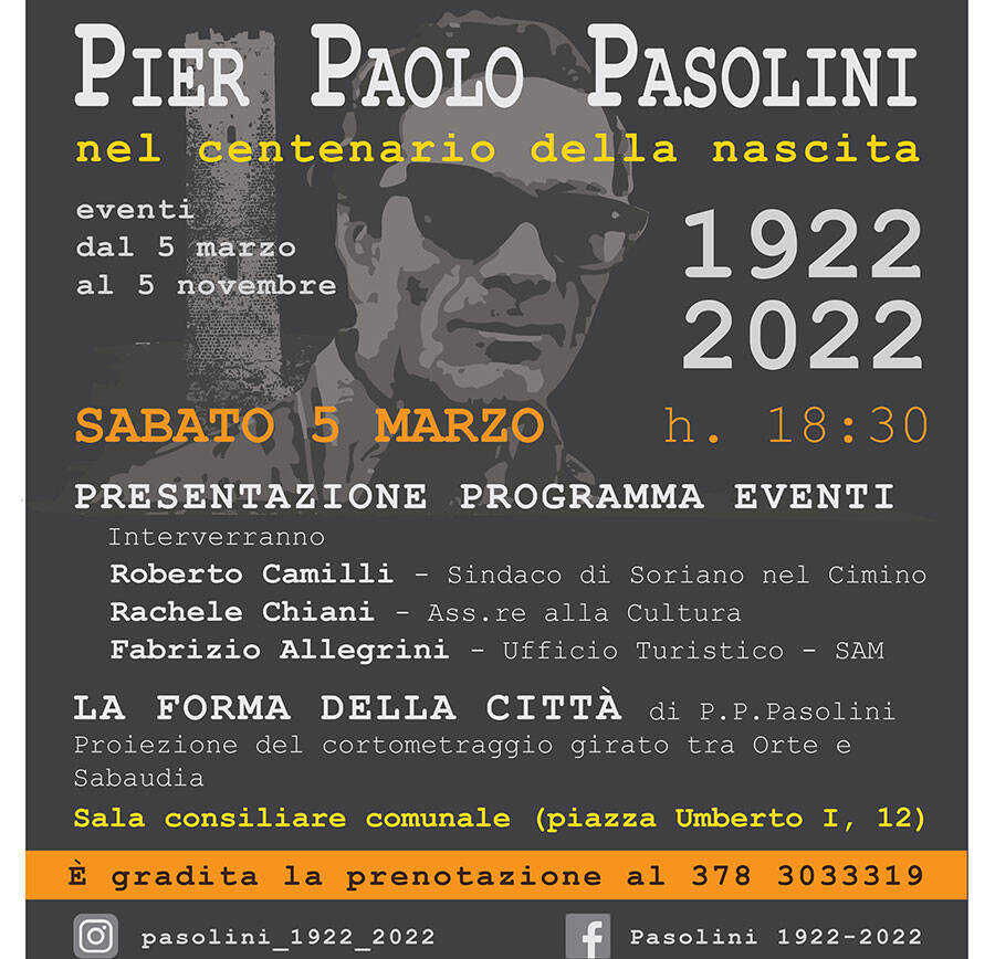 Ricordo di Pier Paolo Pasolini