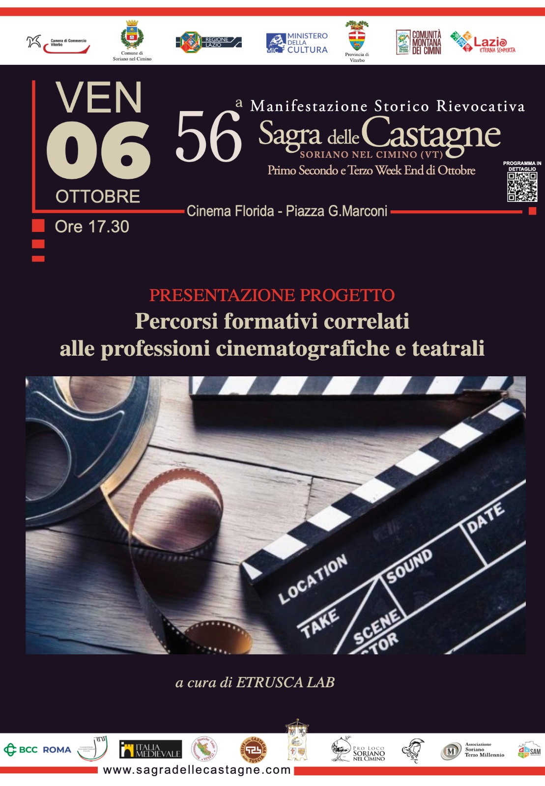 Presentazione progetto "Percorsi formativi correlati alle professioni cinematografiche e teatrali" - 56° Sagra delle Castagne