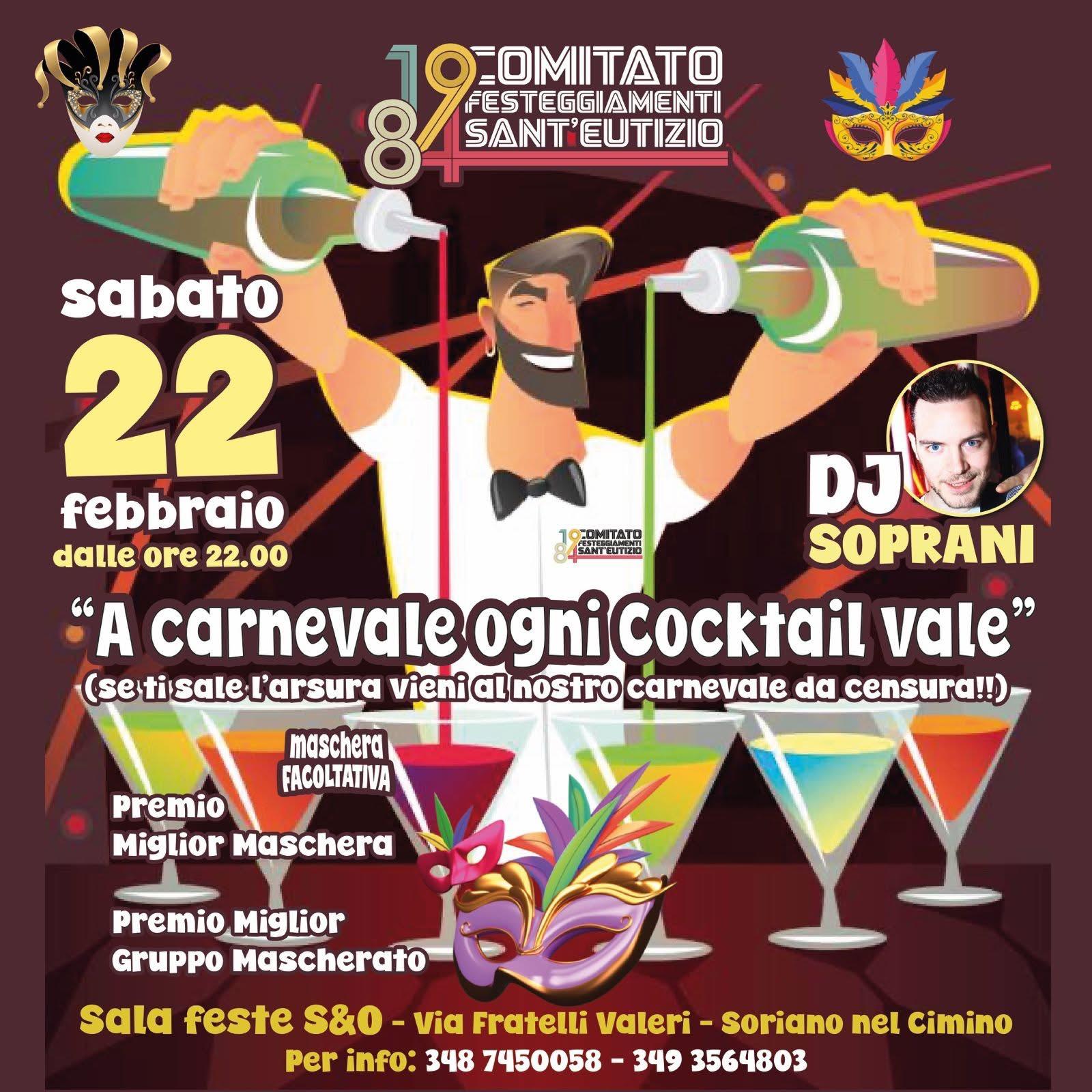 A Carnevale ogni cocktail vale